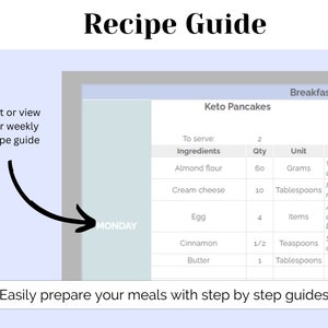 Keto Diet Planner | Keto Planner | Low Carb Meal Plan | Personalized Keto Meal Plan | Low Carb Diet | Keto Food List image 7