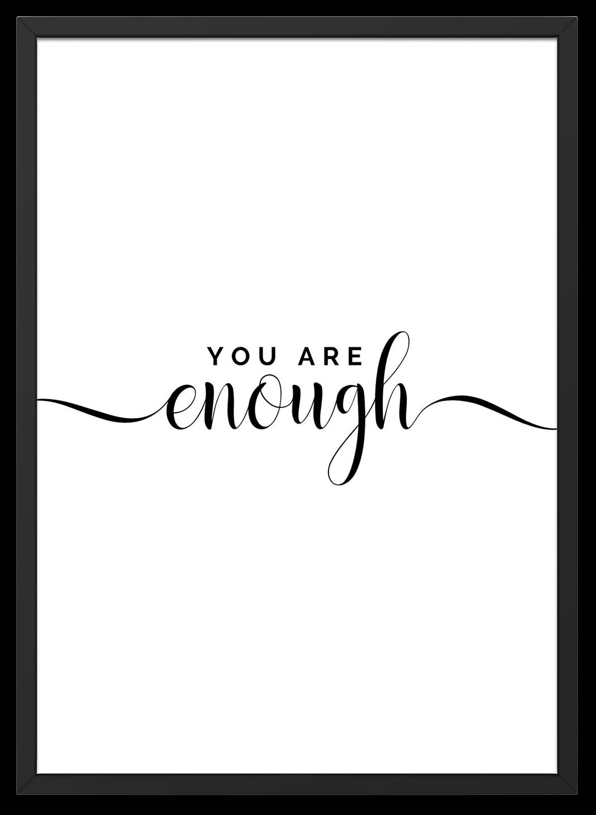 YOU ARE ENOUGH, Printable Wall Art Print, Home Decor, Mental Health Art ...