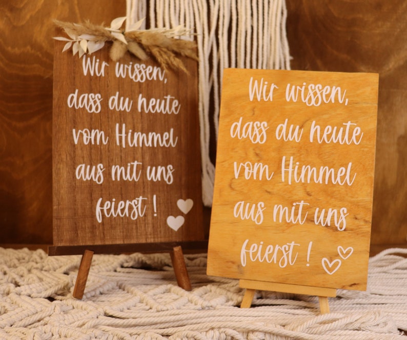 Gedenkenschild für Verstorbene Hochzeit Etsy.de