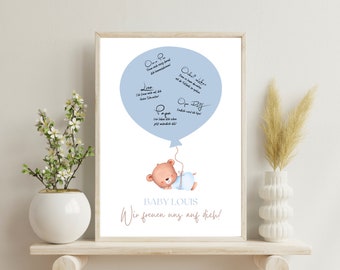 Baby shower souvenir picture personalized