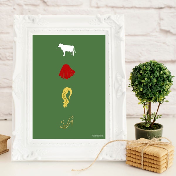 Into The Woods Inspired Minimalist Printable Wall Art | Broadway Printable Gift For Musical Theater Fans | Gift for Sondheim Fans