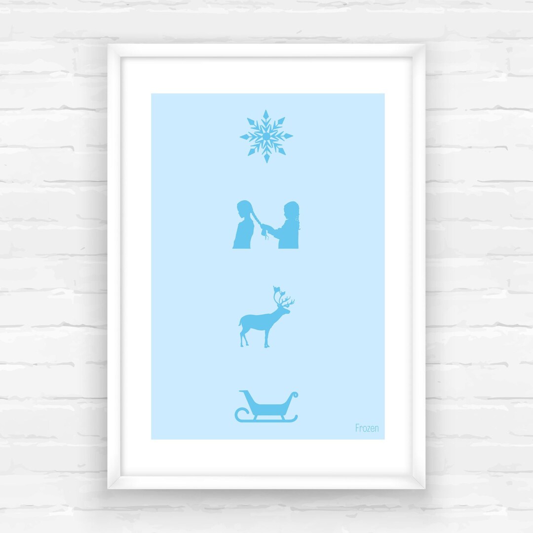 Frozen Inspired Minimalist Printable Wall Art Frozen the Etsy