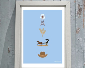 Oklahoma! Minimalist Broadway Art Print: Musical Theater Gift (Digital Download)