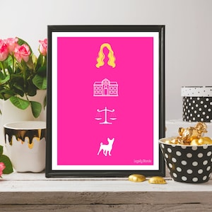 Legally Blonde Inspired Minimalist Printable Wall Art | Broadway Printable Gift For Musical Theatre Fan | Instant Digital Download