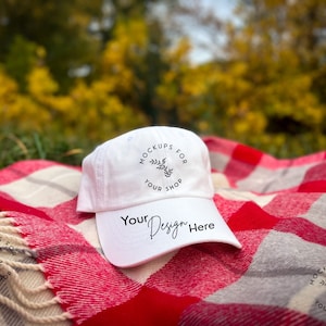 White Baseball Hat Digital Download Mockup, Fall White Yupoong Hat Digital Download, Hat Mockup, Yupoong White Hat Mockup