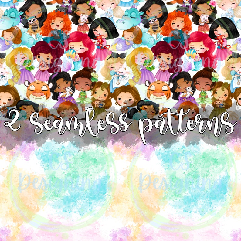 Princess Seamless,princess Seamless Pattern,digital Paper,digital ...