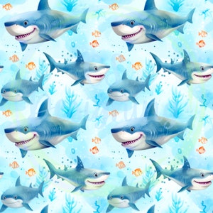 Shark seamless pattern,Seamless Pattern,Digital Paper,Digital,Paper,Seamless,Background,Design,Clipart,Print,Pattern,shark seamless,sharks