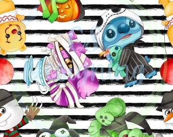Character halloween,Halloween seamless digital file,Seamless Pattern,Digital Paper,Seamless,Background,Design,Clipart,Printable,PrintPattern