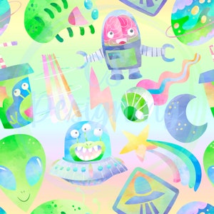 Alien seamless,Seamless Pattern,Digital Paper,Digital,Paper,Seamless,Background,Design,Clipart,Printable,Pattern,alien party,alien pattern