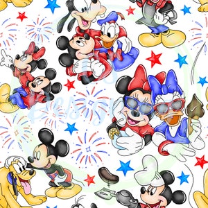Fourth of July seamless,fourth of July,Seamless Pattern,America design,mouse Fourth of July,fireworks seamless,Fourth of July Digital Paper