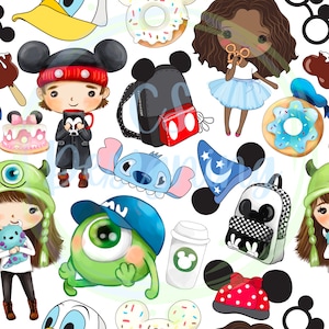 Magic kingdom seamless,Mouse Friends,Seamless Pattern,Digital Paper,Digital,Paper,Seamless,Background,Design,Clipart,Printable,Print,Pattern