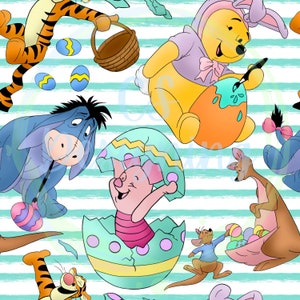 Winnie the Pooh seamless,Seamless Pattern,Digital Paper,Digital,Paper,Seamless,Background,Design,piglet,Clipart,Printable,Pattern,Easter