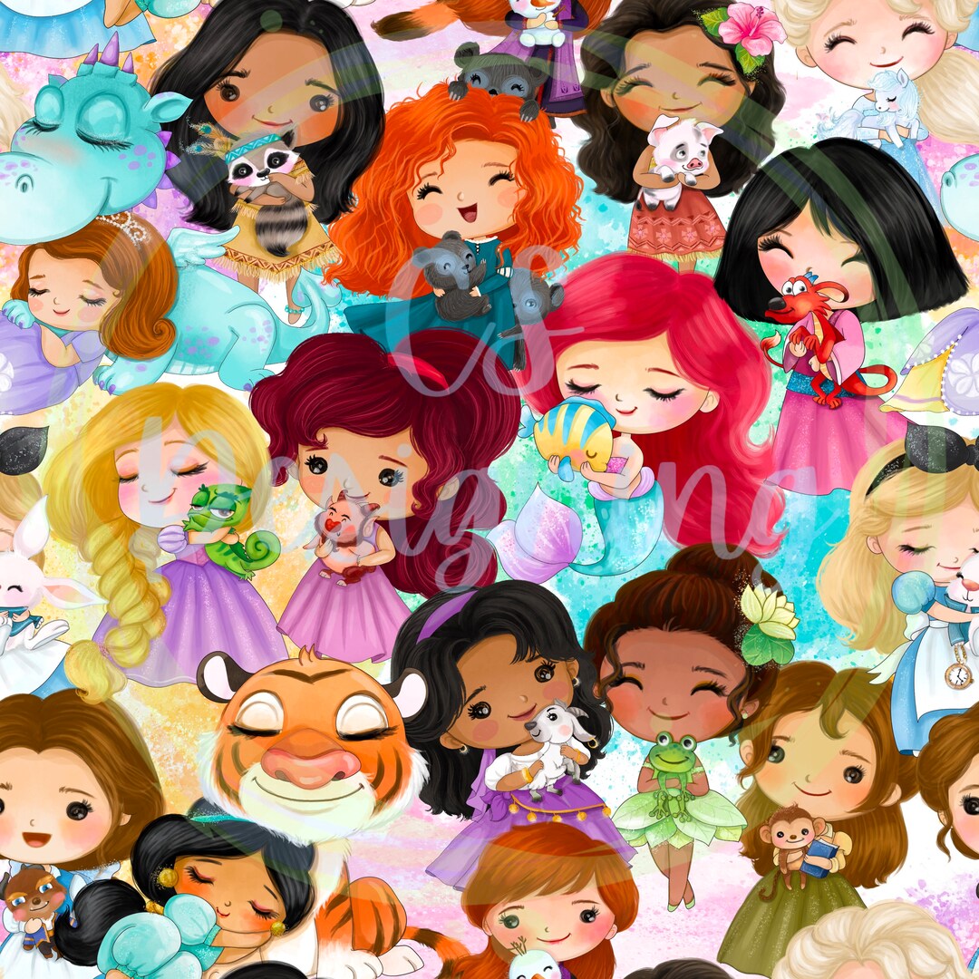 Princess Seamless,princess Seamless Pattern,digital Paper,digital ...
