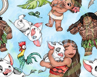 Ocean princess seamless,Seamless Pattern,Digital Paper,Digital,Paper,Seamless,Background,Design,Watercolor,Clipart,Printable,Print,Pattern