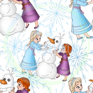 Frozen digital paper,Elsa,Elsa seamless pattern,Seamless Pattern,Magic kingdom seamless,frozen fabric,Olaf seamless,frozen seamless,Frozen