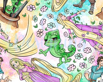 Princess rapunzel digital paper,princess seamless paper,princess rapunzel,tangled seamless,princess party,princess,for girls,rapunzel,girls