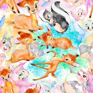 Bambi seamless file,deer seamless,Bambi,Seamless Pattern,Digital Paper,Digital,Paper,Seamless,Design,Clipart,Pattern,deer seamless files,