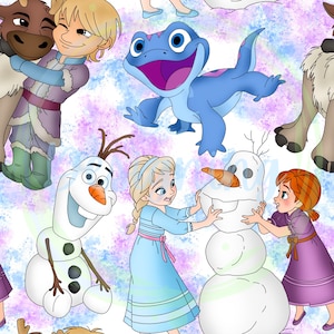 Frozen digital paper,Elsa,Elsa seamless pattern,Seamless Pattern,Magic kingdom seamless,frozen fabric,Olaf seamless,frozen seamless,Frozen