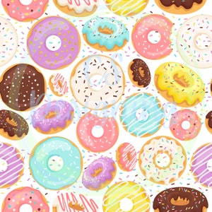 Donut seamless pattern,seamless pattern,donut digital paper,donut wall,donut svg,donut print,donut printable,donut print fabric,one donut