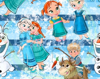 Papel digital congelado, Elsa, Patrón sin costuras de Elsa, Patrón sin costuras, Reino mágico sin costuras, tela congelada, Olaf sin costuras, sin costuras congeladas, Congelado