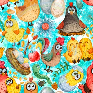 Chicken seamless file,chicken digital paper,chicken digital download,scrapbook paper,wall art,seamless wallpaper,chicken fabric,chicken file