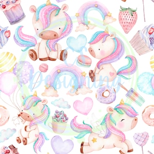 Unicorn seamless pattern,unicorn seamless,Seamless Pattern,unicorn digital paper,Digital,Paper,Seamless,Background,Design,Clipart,rainbows