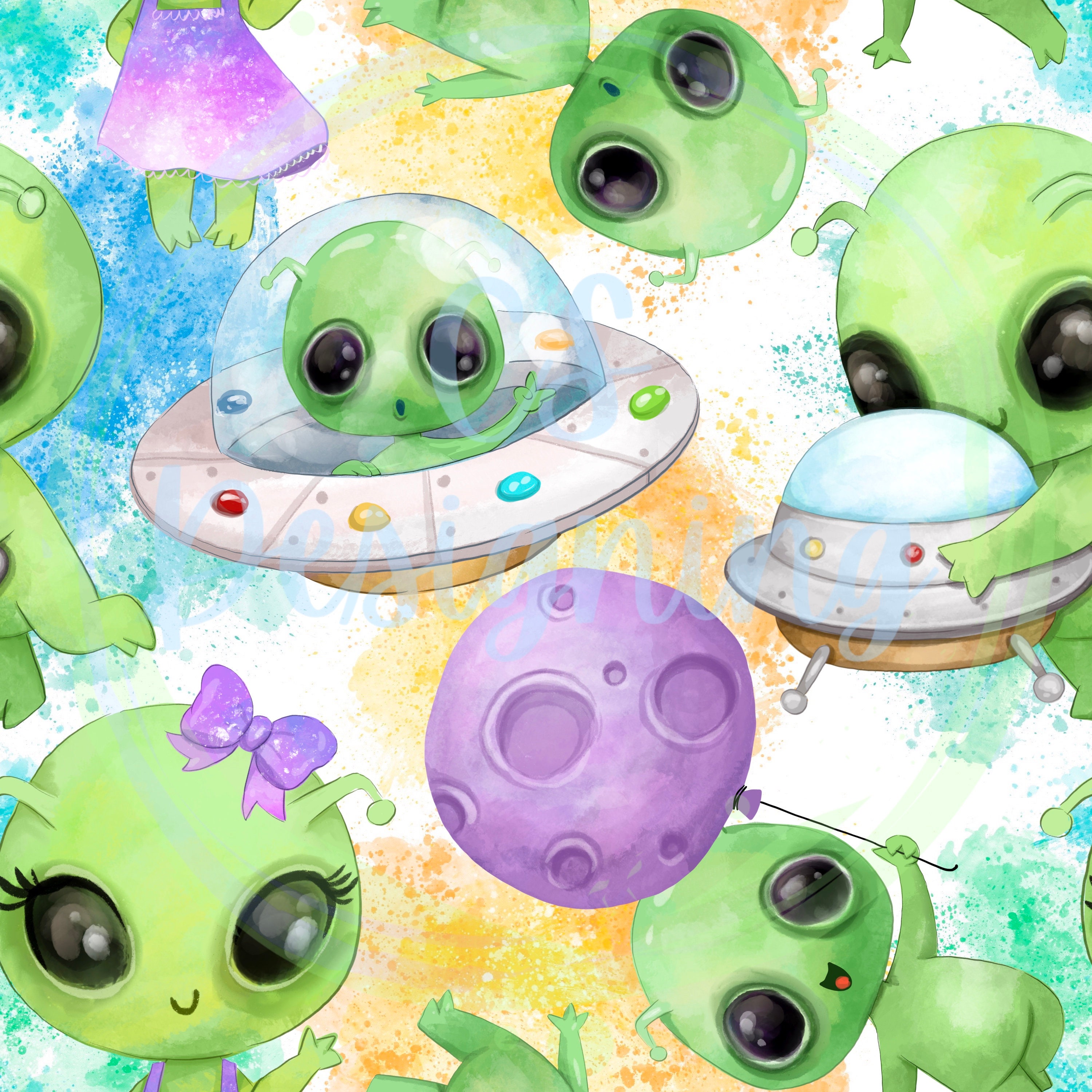 Alien Seamless,seamless Pattern,digital Paper,digital,paper,seamless ...