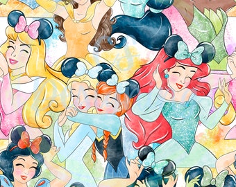 Prinses naadloos, prinses naadloos patroon, digitaal papier, digitaal, prinses patroon, papier, naadloos patroon, achtergrond, ontwerp, zeemeermin, clipart