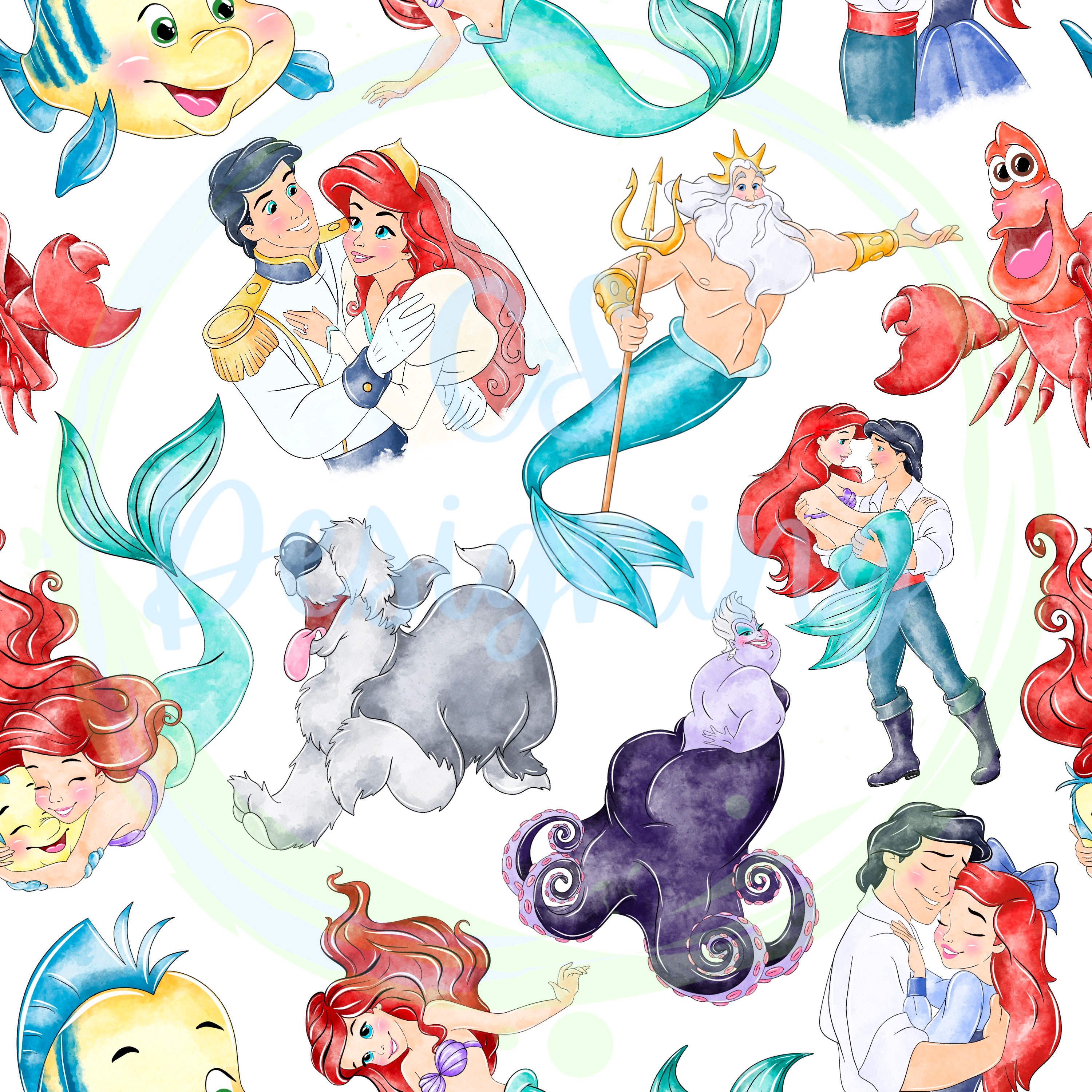Mermaid Pattern Rint Mermaid Seamless,seamless Pattern,mermaid Pattern,digital Paper,digital ...