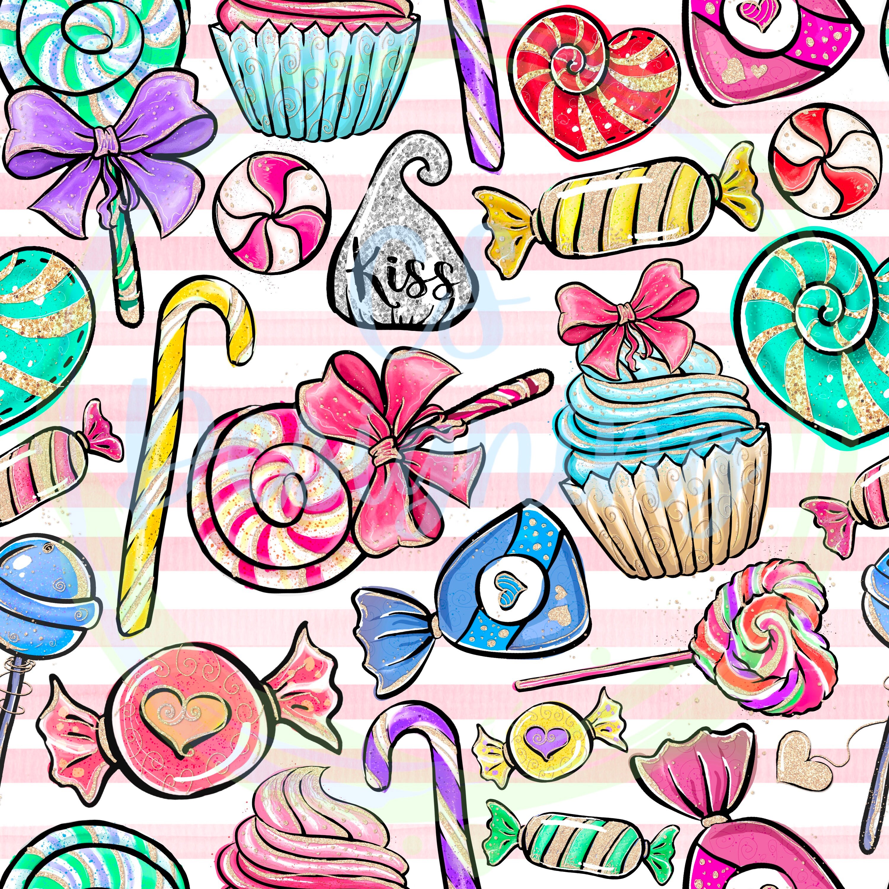Candy Seamless Pattern,candy Digital Print,seamless Pattern,digital ...