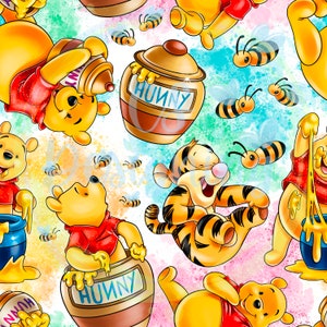 Winnie the Pooh seamless,Seamless Pattern,Digital Paper,Digital,Paper,Seamless,Background,Design,piglet,Clipart,Printable,Pattern,tigger