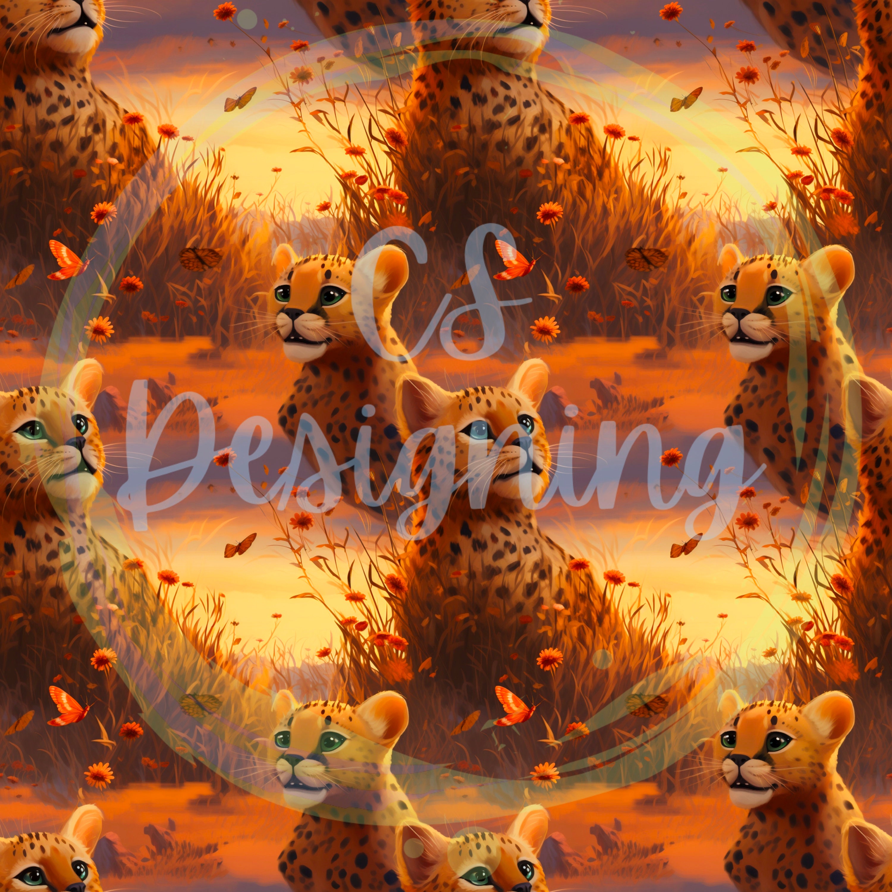 Cheetah Seamless Pattern,seamless Pattern,digital Paper,digital,paper ...