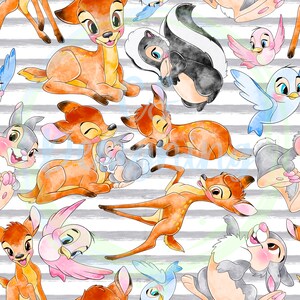 Bambi seamless file,deer seamless,Bambi,Seamless Pattern,Digital Paper,Digital,Paper,Seamless,Design,Clipart,Pattern,deer seamless files,