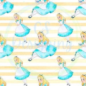 Alice in wonderland seamless,alice seamless,Seamless Pattern,Digital Paper,Digital,Seamless,Background,Design,Printable,Pattern,wonderland