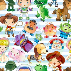 Classic toys,Character Pattern,Seamless Pattern,Digital Paper,Digital,Paper,Seamless,Background,Design,Watercolor,Clipart,Printable,Pattern,