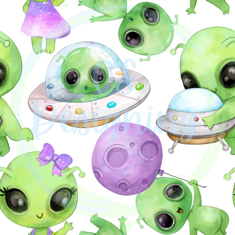 Alien Seamless,seamless Pattern,digital Paper,digital,paper,seamless ...