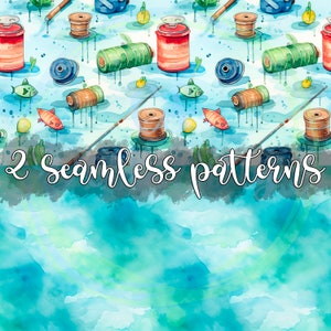 Angeln nahtlos, Angeln digital, Angeln Digital Paper, Angeln Designs, Hintergrund, Design, Angeln Hintergrund, Muster, Fisch
