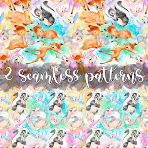 Bambi seamless file,deer seamless,Bambi,Seamless Pattern,Digital Paper,Digital,Paper,Seamless,Design,Clipart,Pattern,deer seamless files,