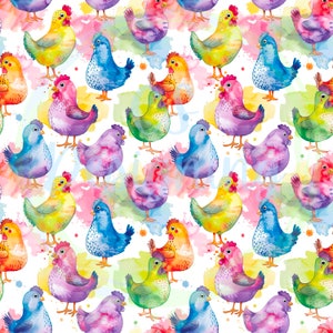 Chicken seamless file,chicken digital paper,chicken digital download,scrapbook paper,wall art,seamless wallpaper,chicken fabric,chicken file