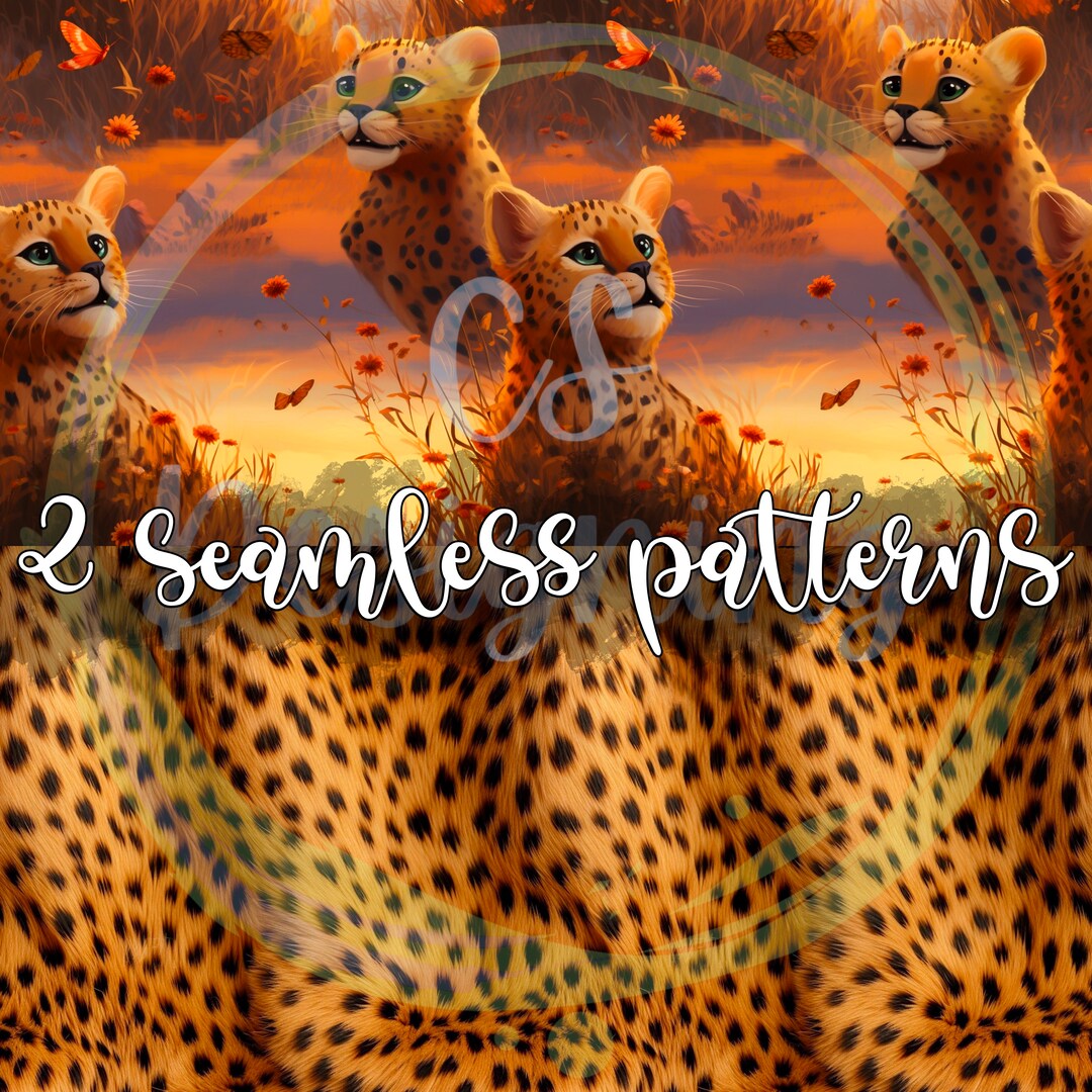 Cheetah Seamless Pattern,seamless Pattern,digital Paper,digital,paper ...