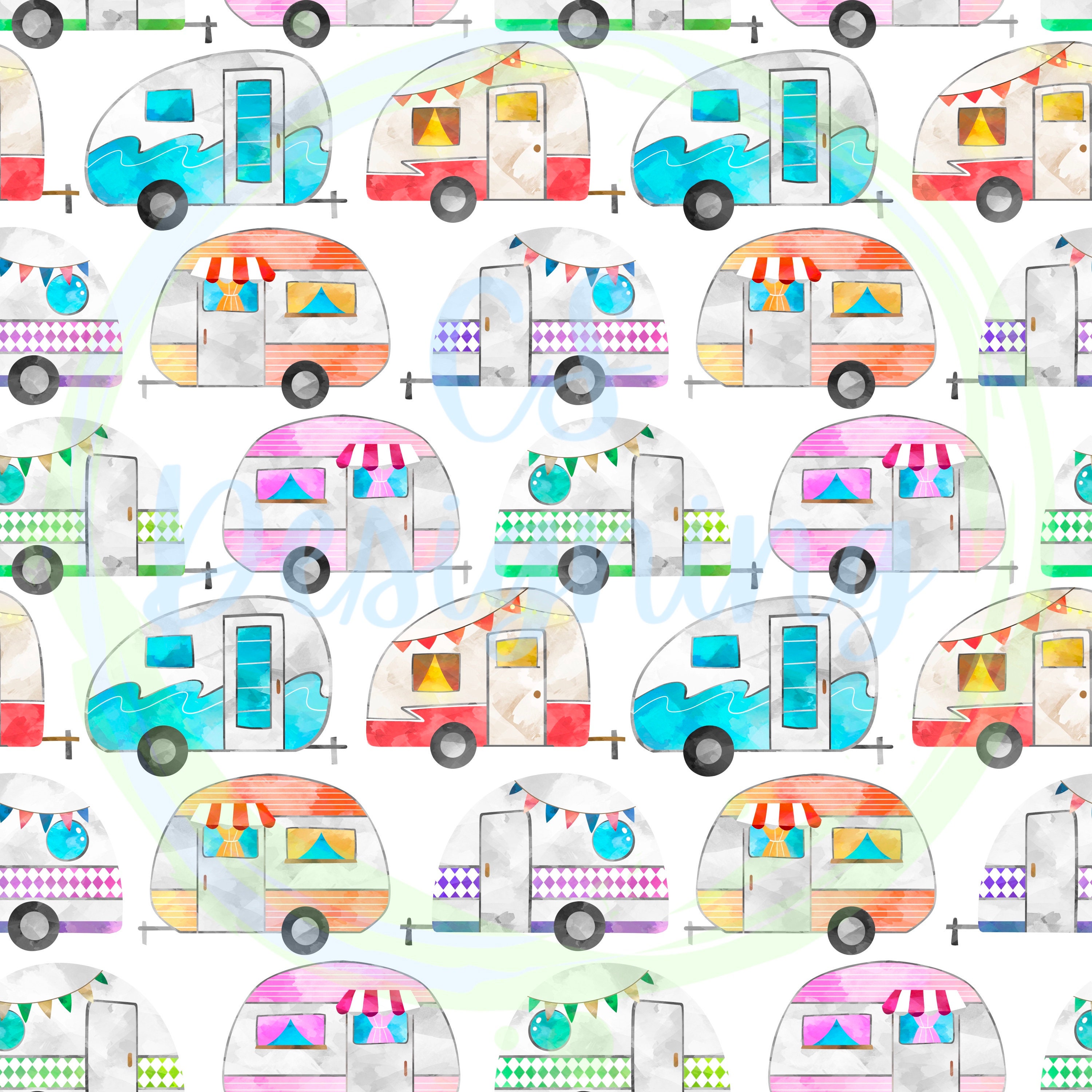 Printable Camper Pattern Camping Seamless,camping Pattern,seamless Pattern,camping Designs ...