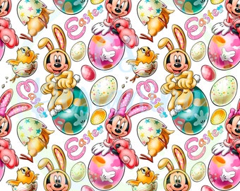 Mouse Easter,easter Seamless Pattern,Easter Pattern,Seamless Pattern,Digital,Paper,Seamless,Background,Design,Pattern,Easter minnie,mouse