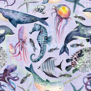Ocean animals seamless pattern,Seamless Pattern,Digital Paper,Digital,Paper,Seamless,Background,Design,Clipart,Print,Pattern,under the sea