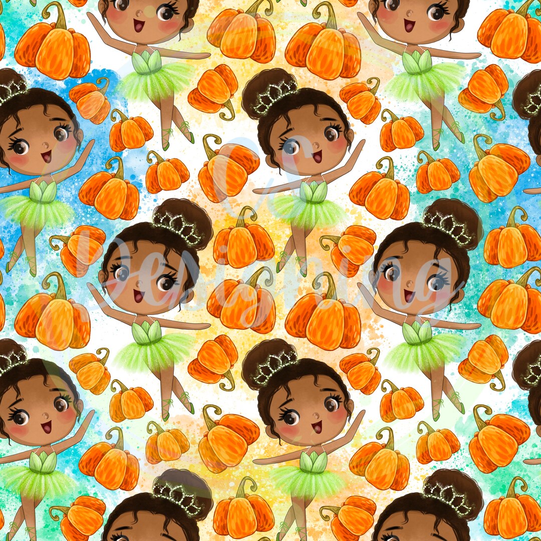 Princess Fall Pattern Background Fall Princess Seamless,seamless Pattern,digital Paper,princess Seamless ...