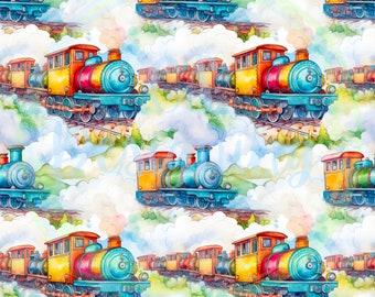 Naadloos trainen, digitaal trainen, digitaal papier trainen, digitale download trainen, treinontwerpen, achtergrond, ontwerp, treinprint, treinprint voor kinderdagverblijf