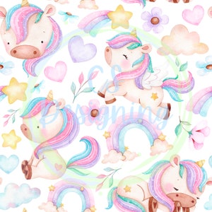 Unicorn seamless pattern,unicorn seamless,Seamless Pattern,unicorn digital paper,Digital,Paper,Seamless,Background,Design,Clipart,rainbows