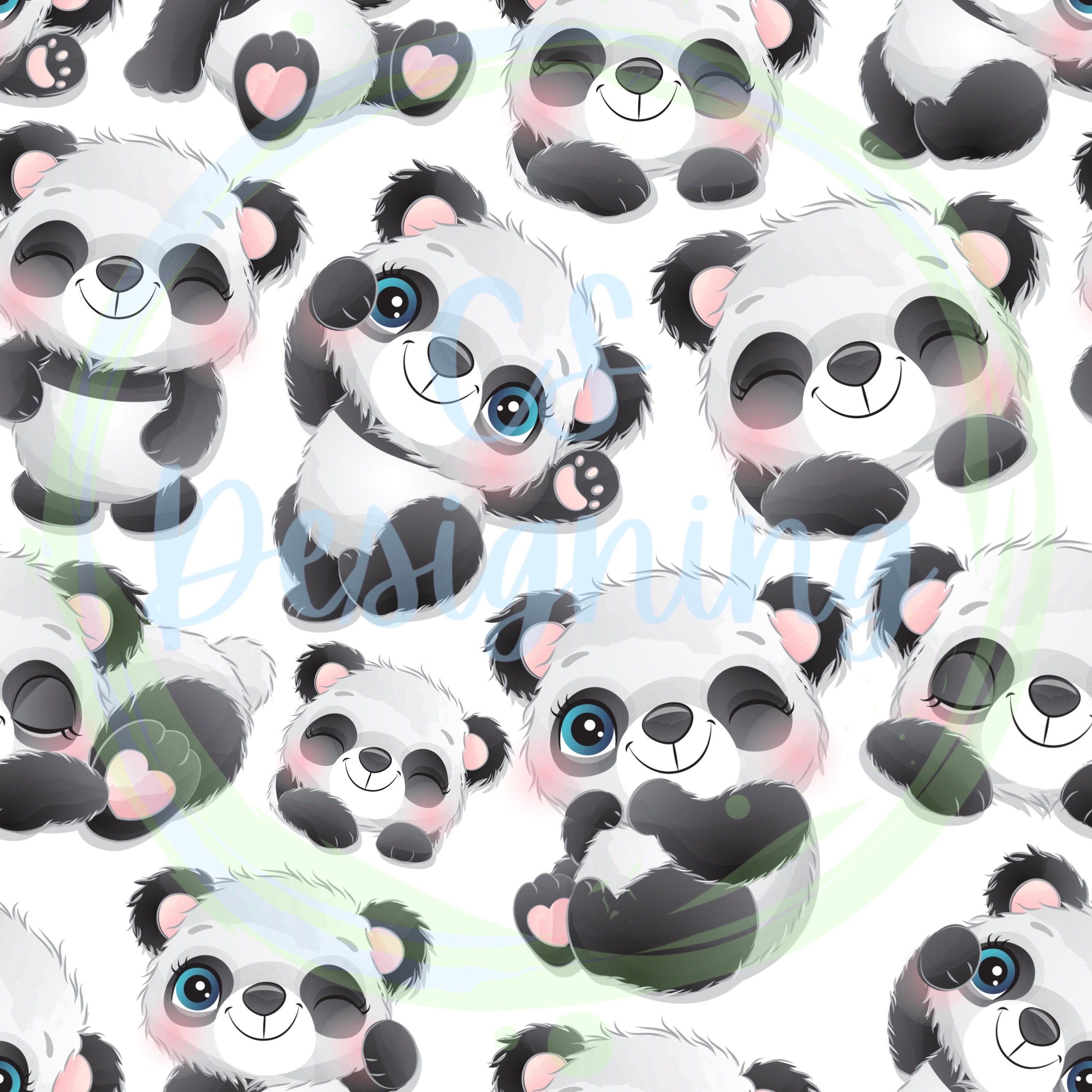 Panda Seamless Pattern,panda Digital Paper,seamless Pattern,digital ...