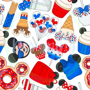 Fourth of July seamless,fourth of July,Seamless Pattern,America design,mouse Fourth of July,fireworks seamless,Fourth of July Digital Paper