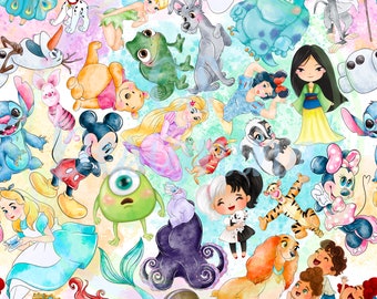 Magic kingdom seamless,Mouse Friends,Seamless Pattern,Digital Paper,Digital,Paper,Seamless,Background,Design,Clipart,Printable,Print,Pattern