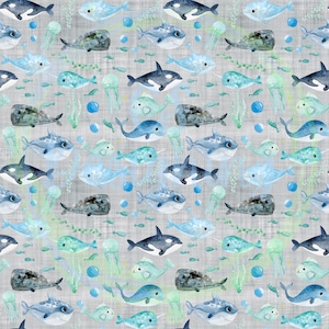 Ocean animals seamless pattern,Seamless Pattern,Digital Paper,Digital,Paper,Seamless,Background,Design,Clipart,Print,Pattern,under the sea